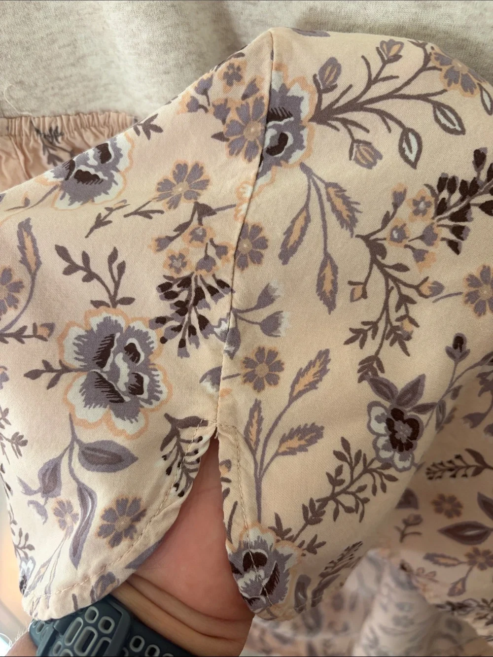 GAP Beige Top with Pink Floral Skirt Kids Dress